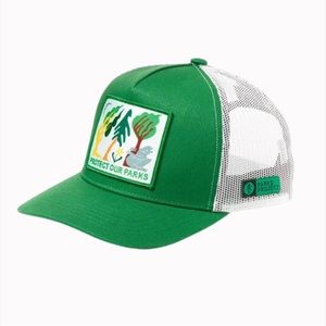 Parks project tree hugger trucker hat.